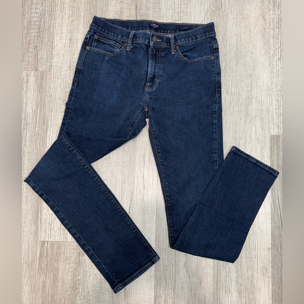 J.CREW Men's Blue Jeans Flex  Slim Stretch W32 L34 Dark  Wash Style AY516